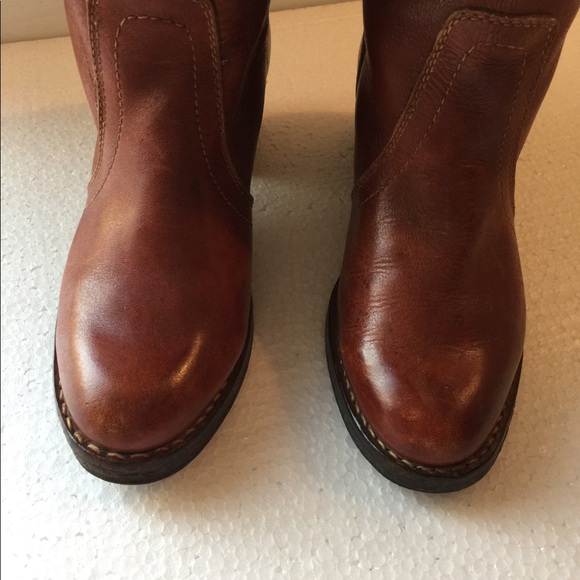 Cowboy Boots🌷Rust Leather Sz 6.5 Height 15 - Picture 6 of 8
